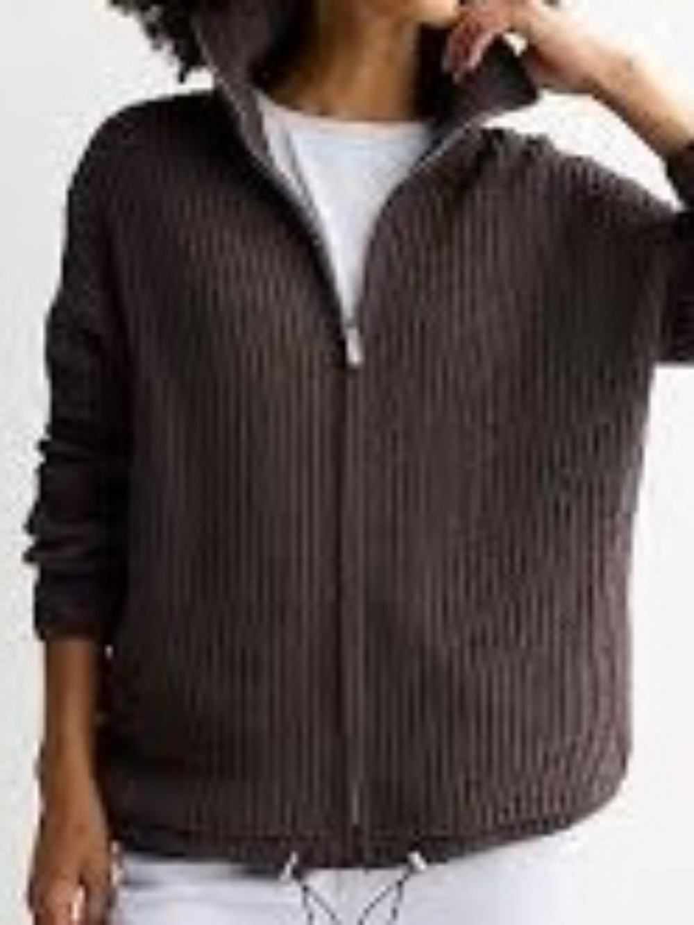 FLX Chenille Zip-Up Commuter Sweater